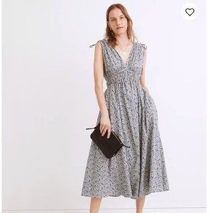 NWT! Madewell Sophia Smocked Midi Dress